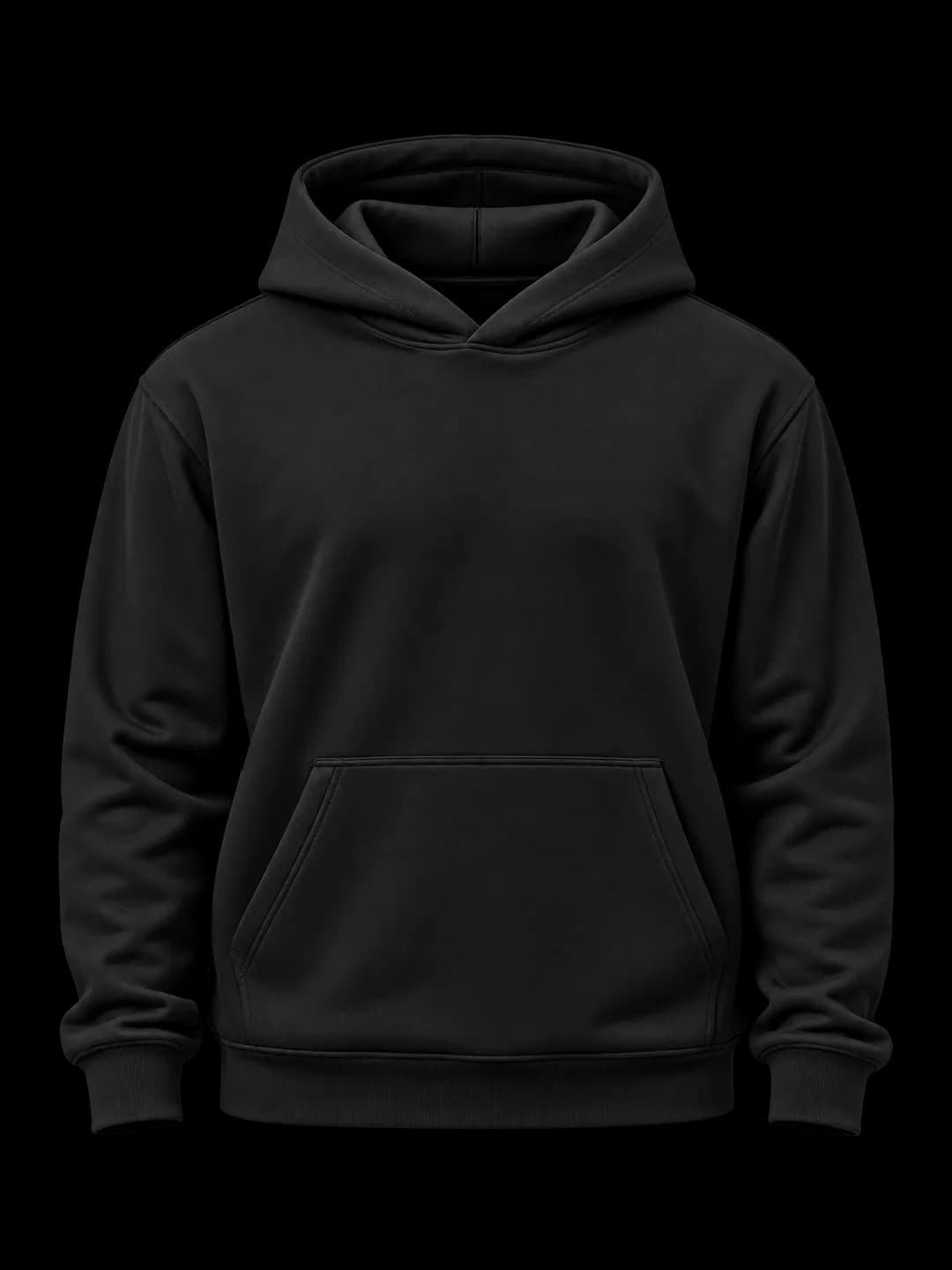 Sweat à capuche personnalisé, coloris Noir : vue avant